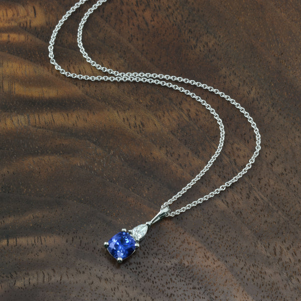 Sapphire sale drop necklace