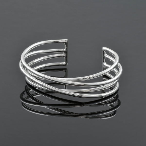 Silver Wire Twist Cuff