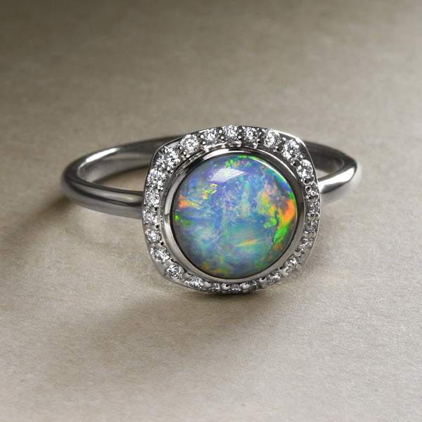 Vivid Australian Opal Ring - Plante Jewelers